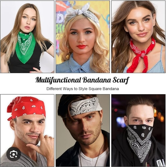 Checkered Red Bandana - Picture 4 of 4